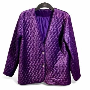 ⭐️ Vintage Handmade Thick Purple Quilted Jacket - PTP 20